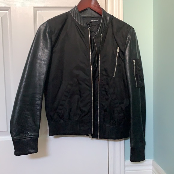 The Kooples Bomber w/ leather sleeves - Picture 2 of 3